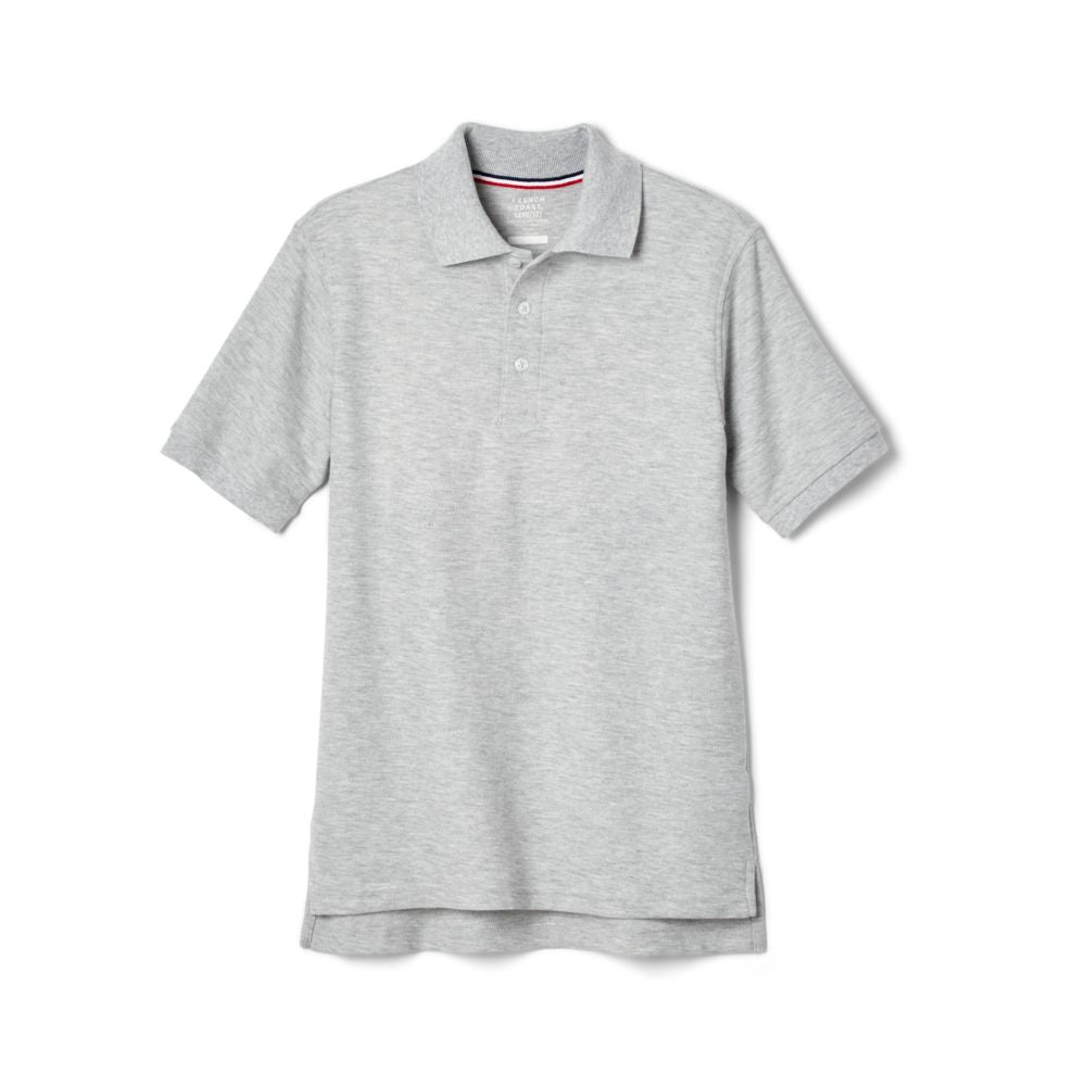 Boys' Classic Piqué School Uniform Polo – Heather Gray