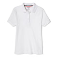 Classic Girls' Short Sleeve School Uniform Polo – White