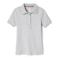 Classic Girls' Short Sleeve School Uniform Polo – Heather Gray