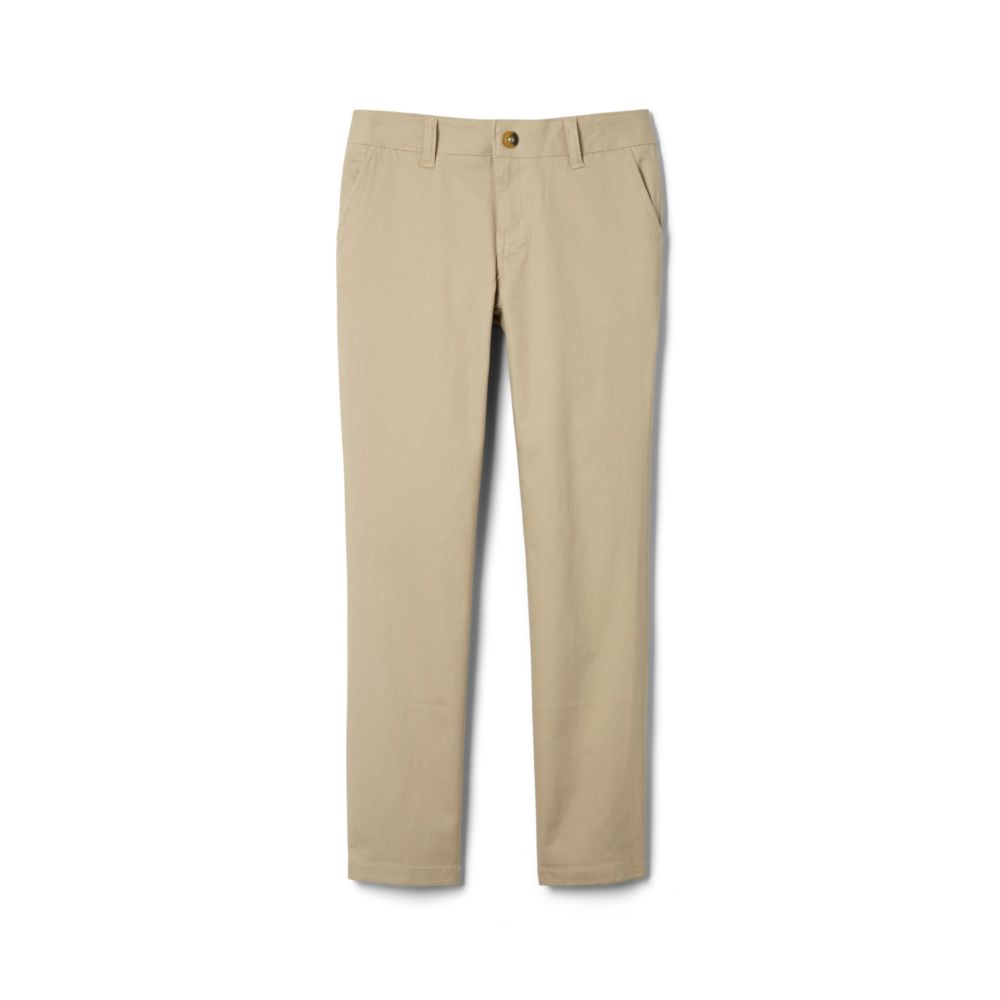 Girls' Straight Leg Pull-On School Pants – Khaki
